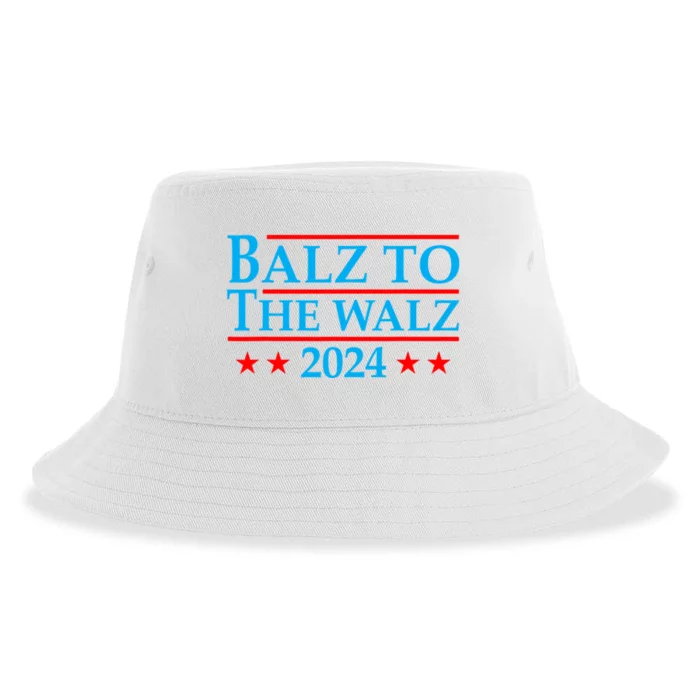 Balz To The Walz 2024 Kamala Harris Tim Waltz Election Sustainable Bucket Hat