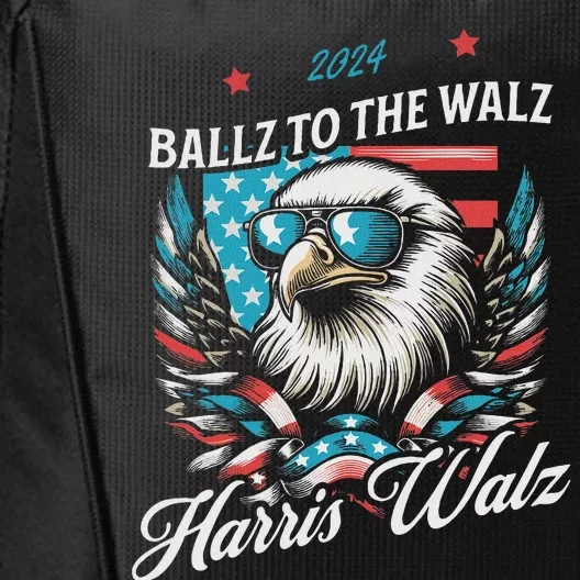 Ballz To The Walz Harris Walz 2024 Sunglasses Eagle Election City Backpack