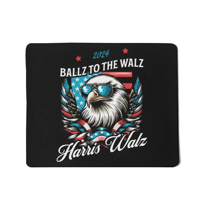 Ballz To The Walz Harris Walz 2024 Sunglasses Eagle Election Mousepad