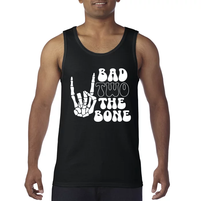 Bad Two The Bone Birthday 2nd 2 Years Old Birthday Boy Girl Tank Top