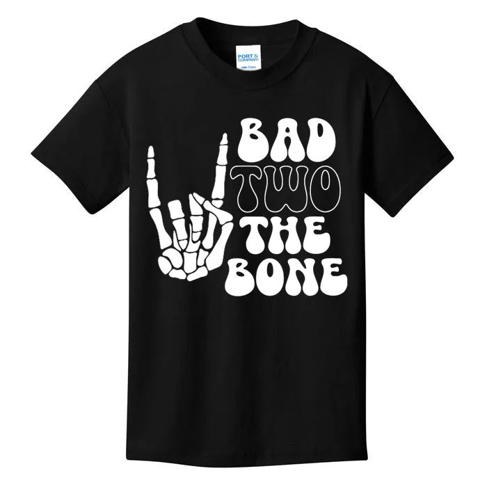 Bad Two The Bone Birthday 2nd 2 Years Old Birthday Boy Girl Kids T-Shirt