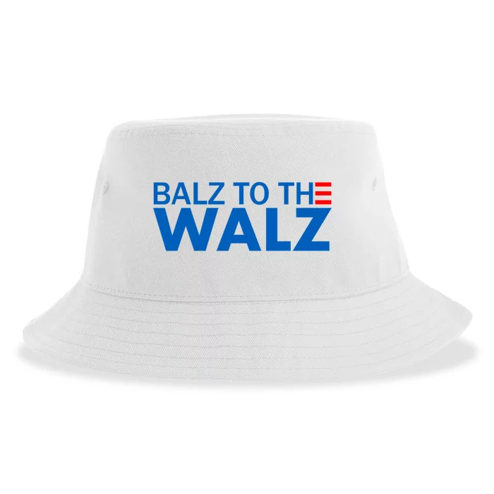 Balz To The Walz 2024 Kamala Harris Tim Waltz Election Sustainable Bucket Hat