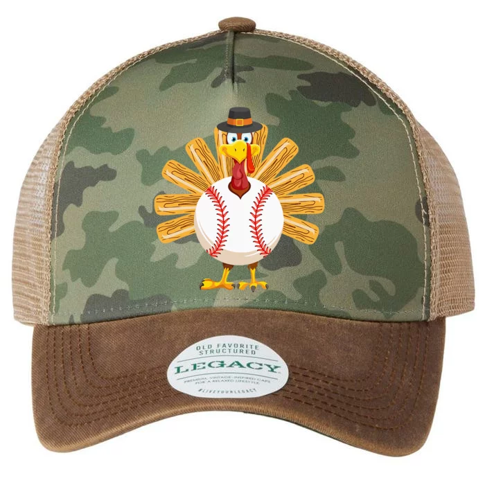 Baseball Turkey Thanksgiving Legacy Tie Dye Trucker Hat