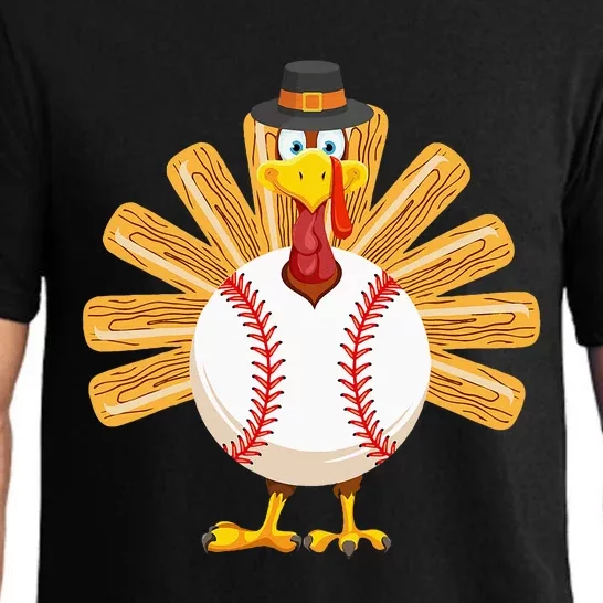 Baseball Turkey Thanksgiving Pajama Set