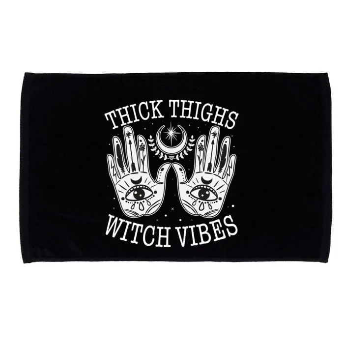 Boho Thick Thighs Witch Vibes Microfiber Hand Towel