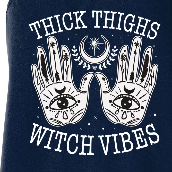 Boho Thick Thighs Witch Vibes Women's Racerback Tank