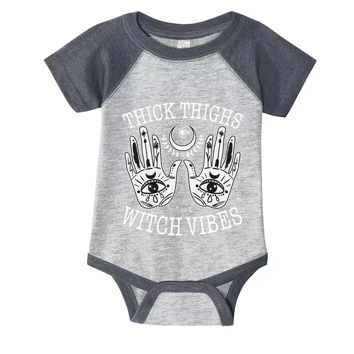 Boho Thick Thighs Witch Vibes Infant Baby Jersey Bodysuit