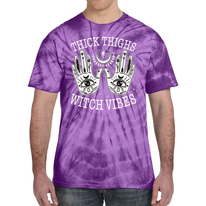 Boho Thick Thighs Witch Vibes Tie-Dye T-Shirt