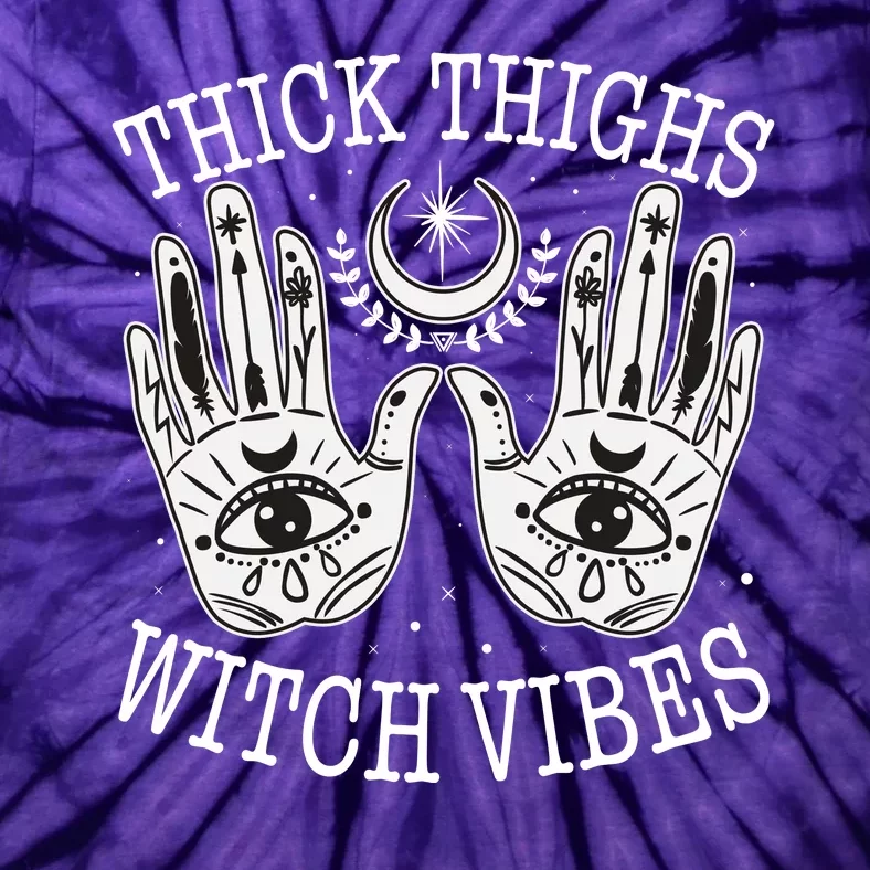 Boho Thick Thighs Witch Vibes Tie-Dye T-Shirt