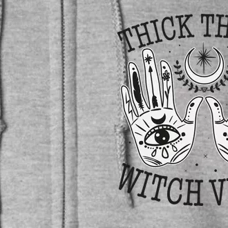 Boho Thick Thighs Witch Vibes Full Zip Hoodie