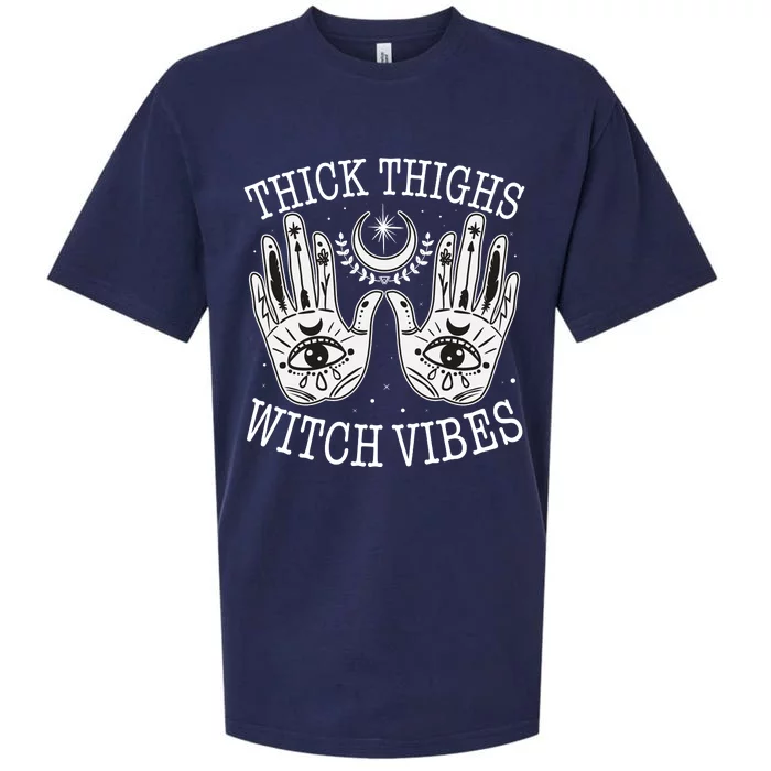 Boho Thick Thighs Witch Vibes Sueded Cloud Jersey T-Shirt