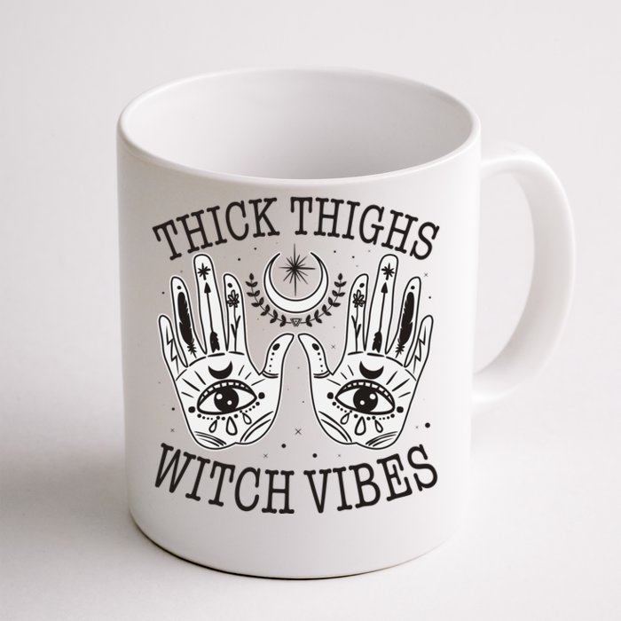 Boho Thick Thighs Witch Vibes Front & Back Coffee Mug