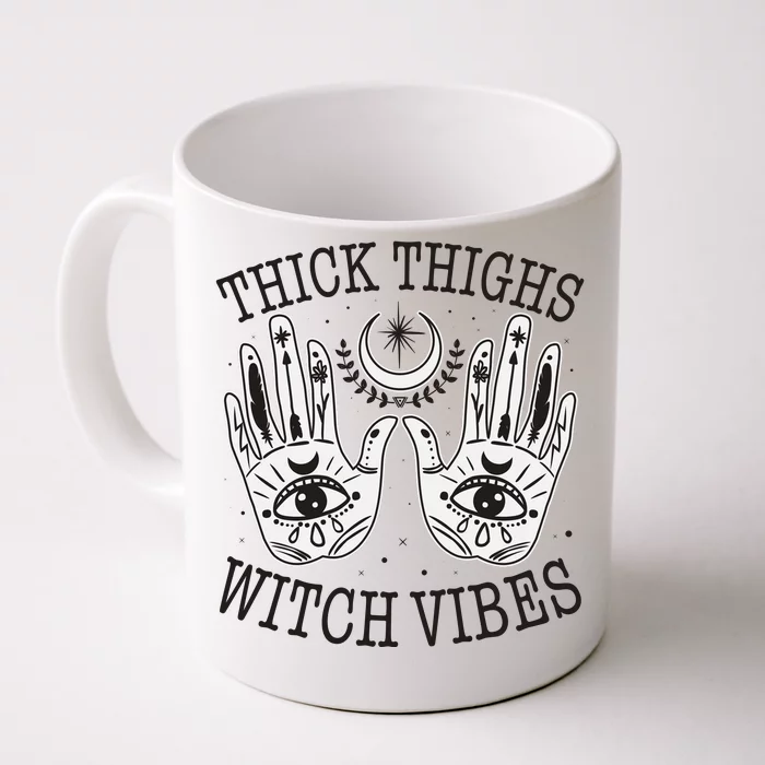 Boho Thick Thighs Witch Vibes Front & Back Coffee Mug