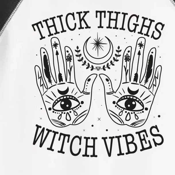 Boho Thick Thighs Witch Vibes Toddler Fine Jersey T-Shirt