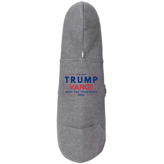 Best Tag Team Ever Wrestling Meme Patriotic Trump Vance 2024 Premium Doggie 3-End Fleece Hoodie