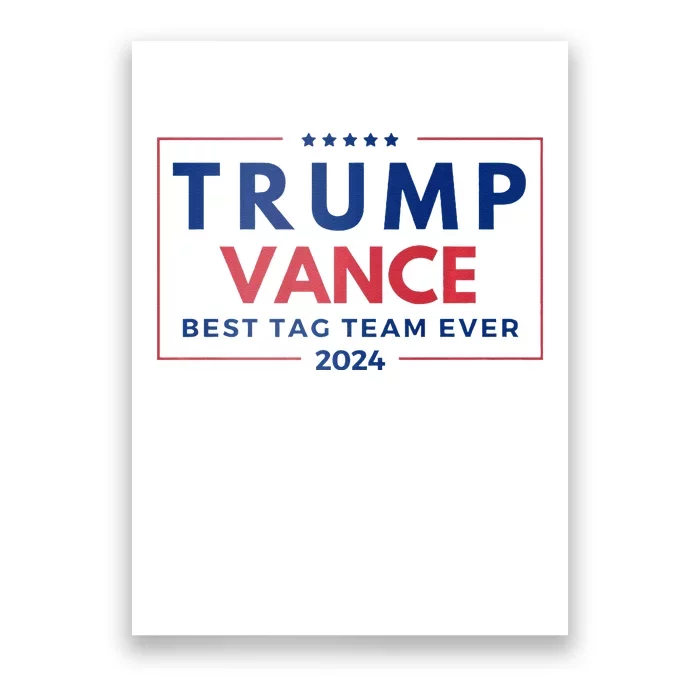 Best Tag Team Ever Wrestling Meme Patriotic Trump Vance 2024 Premium Poster