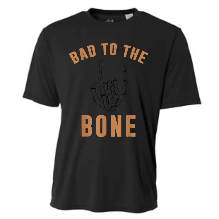 Bad To The Bone Skeleton Hands Halloween Costume For Kid Cooling Performance Crew T-Shirt