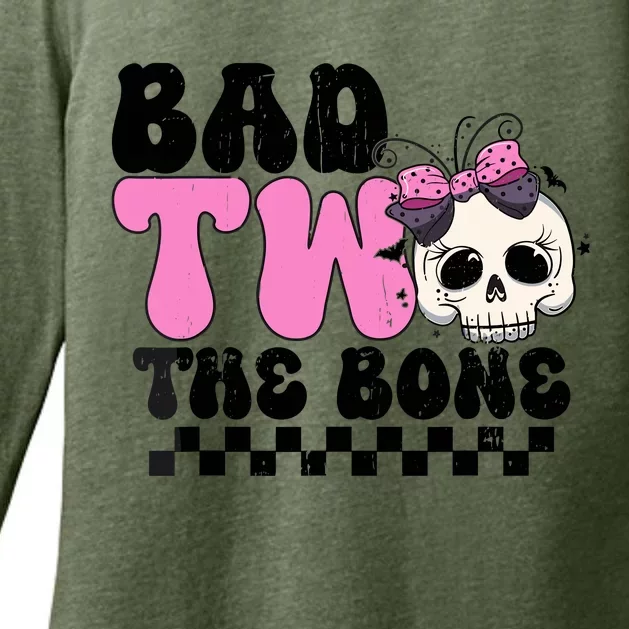 Bad Two The Bone Birthday 2nd Halloween Birthday Womens CVC Long Sleeve Shirt