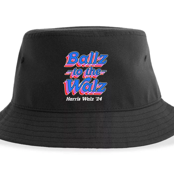 Ballz To The Walz Harris Walz 2024 Sustainable Bucket Hat