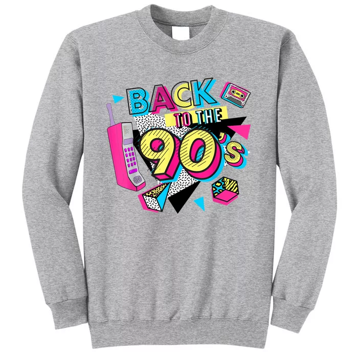 Back To The 90s Outfits Retro Costume Party Cassette Tape Tall Sweatshirt