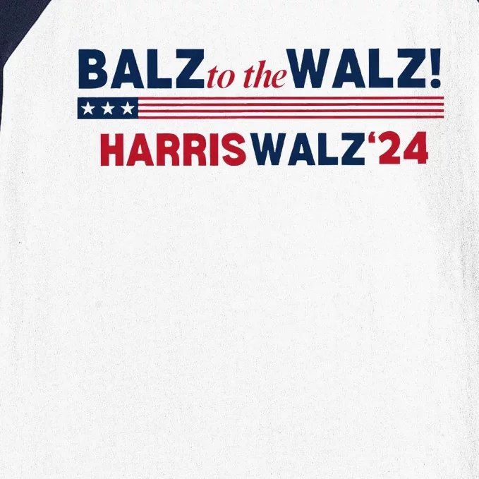 Balz To The Walz Kamala Kamala Tim Walz President 2024 Baseball Sleeve Shirt