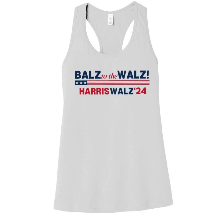 Balz To The Walz Kamala Kamala Tim Walz President 2024 Women's Racerback Tank