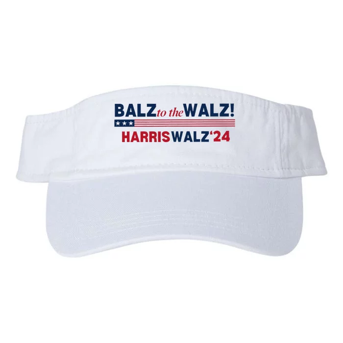 Balz To The Walz Kamala Kamala Tim Walz President 2024 Valucap Bio-Washed Visor