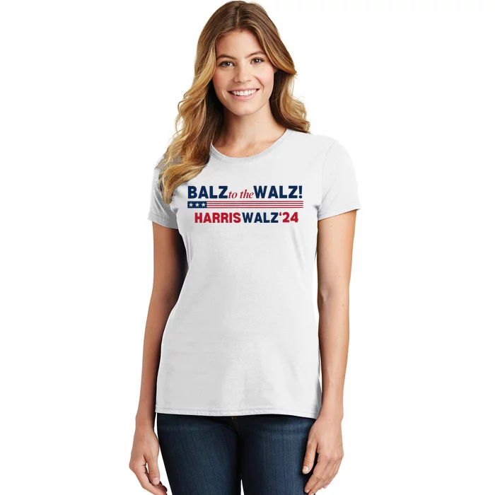 Balz To The Walz Kamala Kamala Tim Walz President 2024 Women's T-Shirt