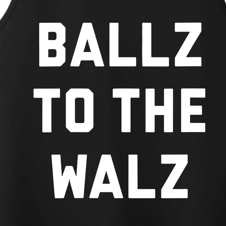 Ballz To The Walz Vote Harris Walz 2024 Funny Political Performance Tank