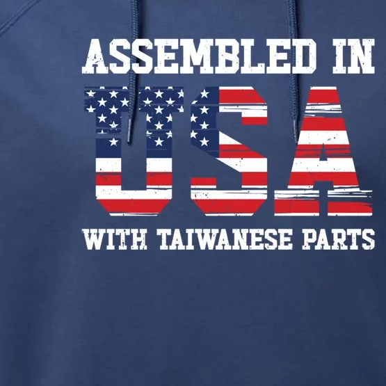 Born Taiwanese Taiwan American Usa Citizenship Great Gift Performance Fleece Hoodie