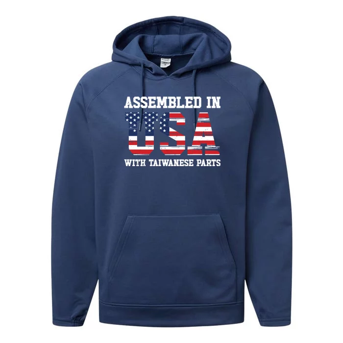 Born Taiwanese Taiwan American Usa Citizenship Great Gift Performance Fleece Hoodie