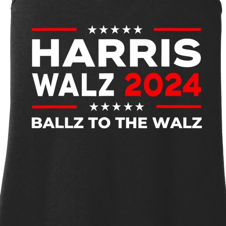 Ballz To The Walz Harris Walz 2024 Election Ladies Essential Tank