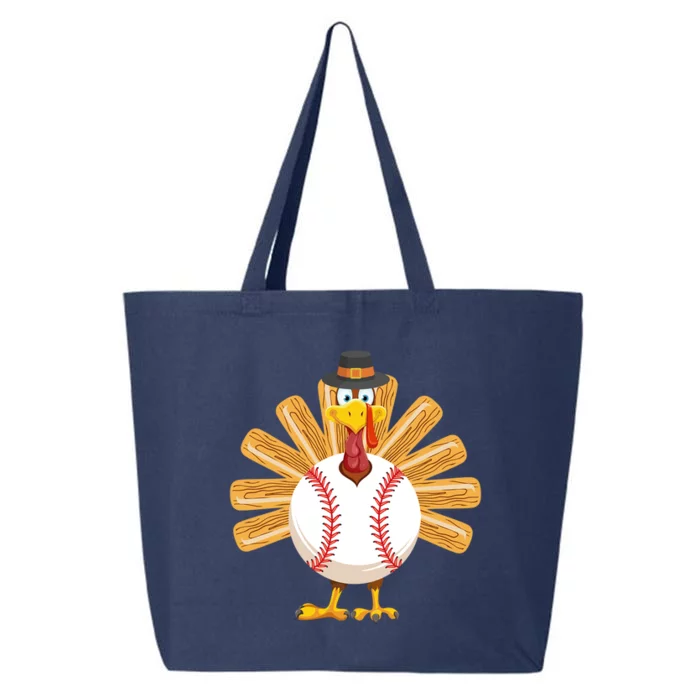 Baseball Turkey Thanksgiving Cool Gift Mom Funny Gift 25L Jumbo Tote