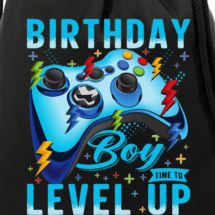 Birthday Time to Level Up Video Game Birthday Gamer Drawstring Bag