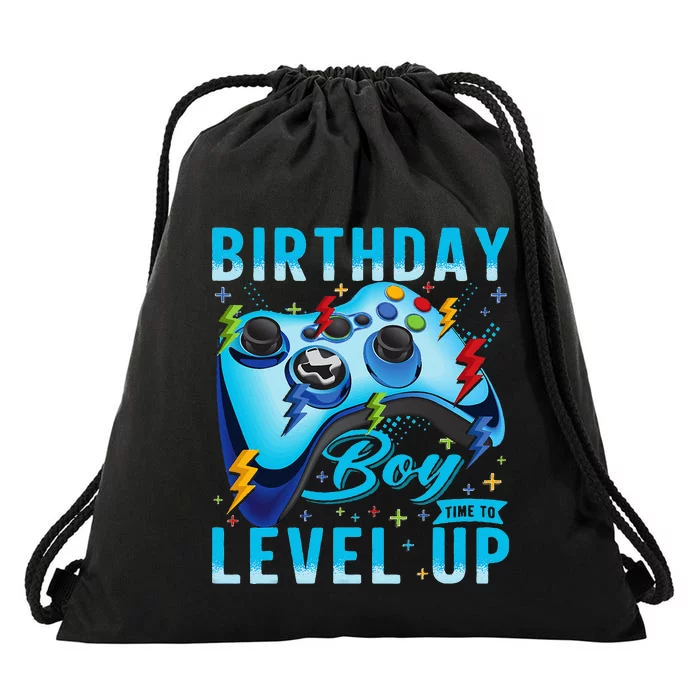 Birthday Time to Level Up Video Game Birthday Gamer Drawstring Bag