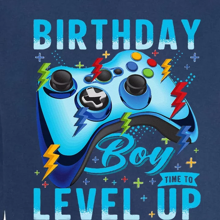 Birthday Time to Level Up Video Game Birthday Gamer Garment-Dyed Sweatshirt