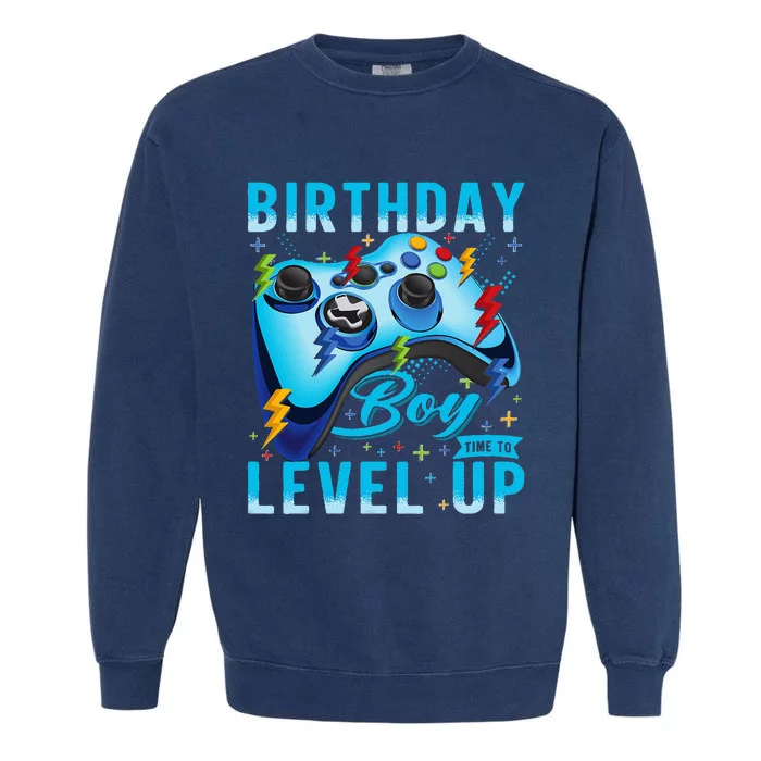 Birthday Time to Level Up Video Game Birthday Gamer Garment-Dyed Sweatshirt