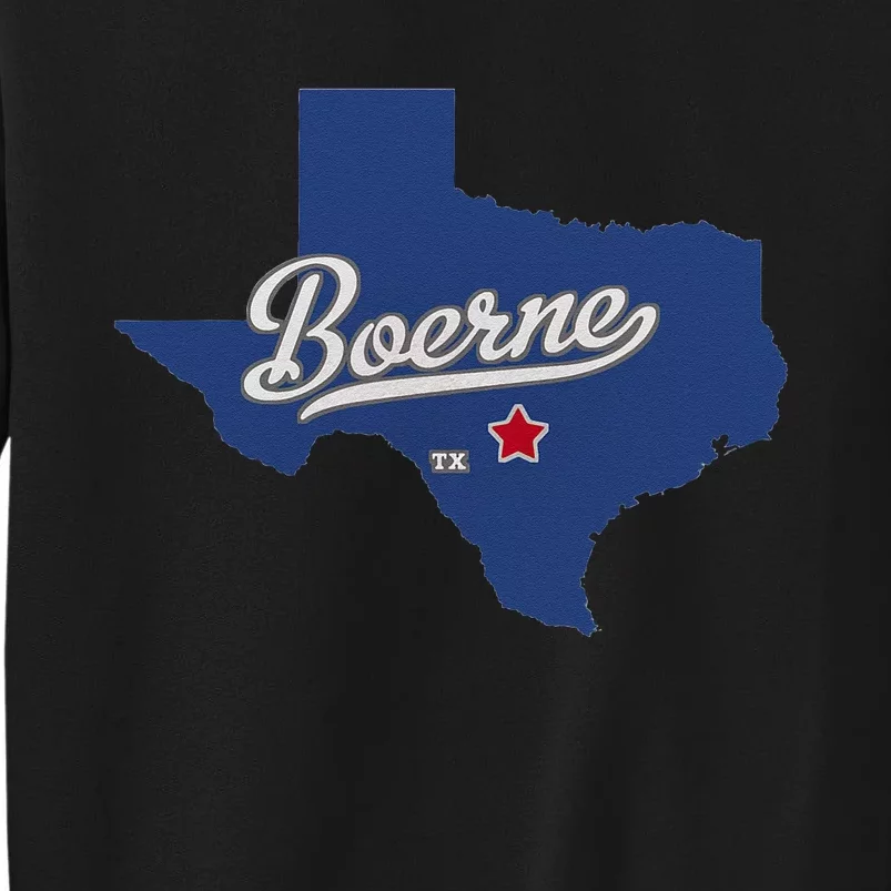 Boerne Texas TX Map Tall Sweatshirt