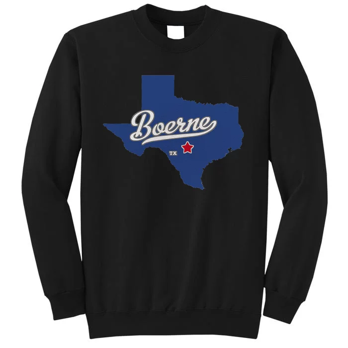 Boerne Texas TX Map Tall Sweatshirt