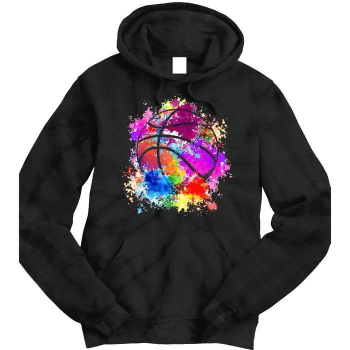 Basketball Teenagers Teens  Baller Dunking Tie Dye Hoodie