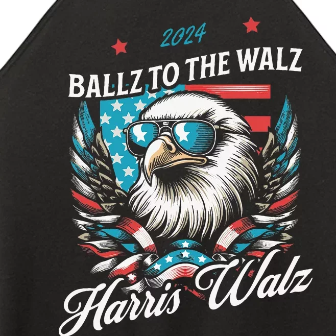 Ballz To The Walz Harris Walz 2024 Sunglasses Eagle Election Women’s Perfect Tri Rocker Tank