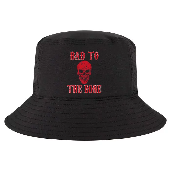 Bad To The Bone Skeleton Halloween Scary Cool Comfort Performance Bucket Hat