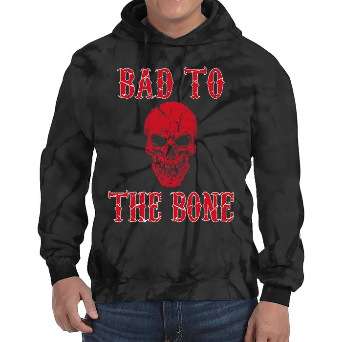 Bad To The Bone Skeleton Halloween Scary Tie Dye Hoodie