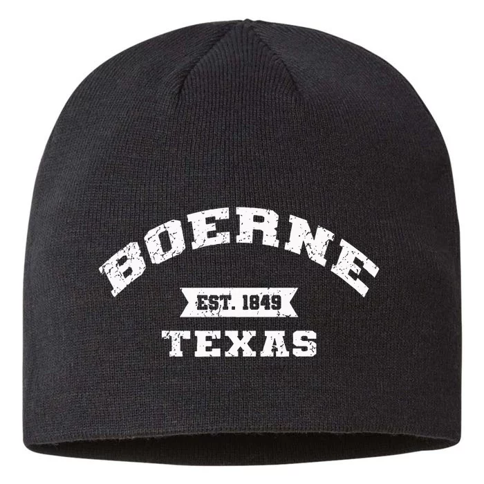 Boerne Texas Tx Vintage Athletic Sports Established 8 1/2in Sustainable Knit Beanie