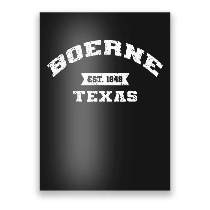 Boerne Texas Tx Vintage Athletic Sports Established Poster