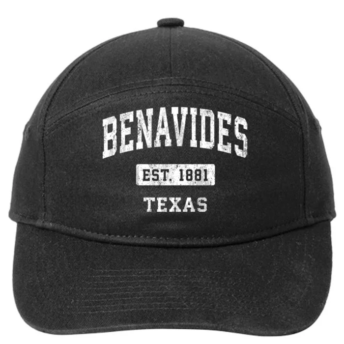 Benavides Texas Tx Vintage Sports 7-Panel Snapback Hat