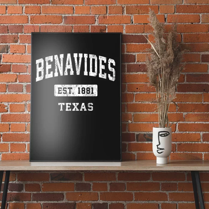 Benavides Texas Tx Vintage Sports Poster