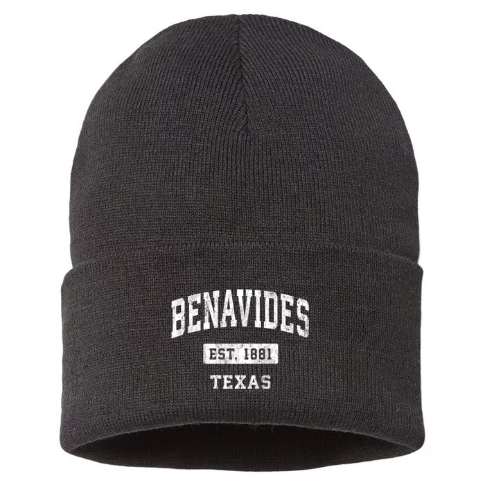 Benavides Texas Tx Vintage Sports Sustainable Knit Beanie