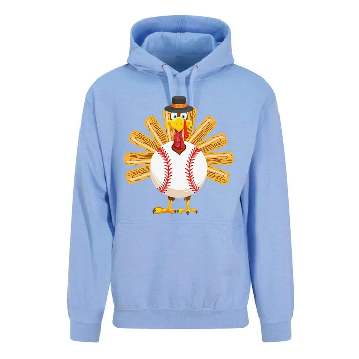 Baseball Turkey Thanksgiving Fors Mom Unisex Surf Hoodie