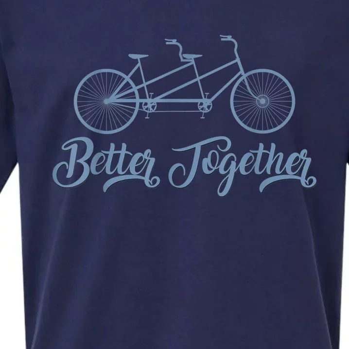 Better Together Tandem Bicycle Cyclist Bike Cycling Sueded Cloud Jersey T-Shirt